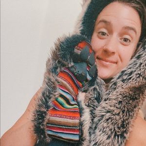 Genuine Spirit Hood Grey Wolf rare fabric